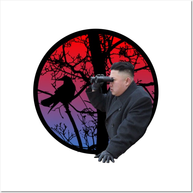 Kim Jong Un Birdwatching Wall Art by eddien